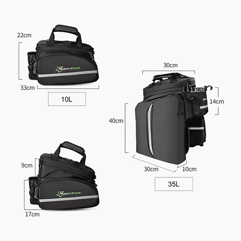 Сумка велосипедна на багажник Rockbros A6-03BK Bicycle Pannier Bag black 5
