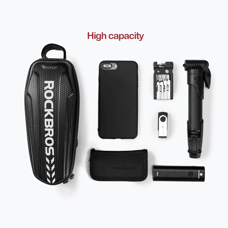 Сумка велосипедна на раму Rockbros B60 Bike Tube Bag M black 4