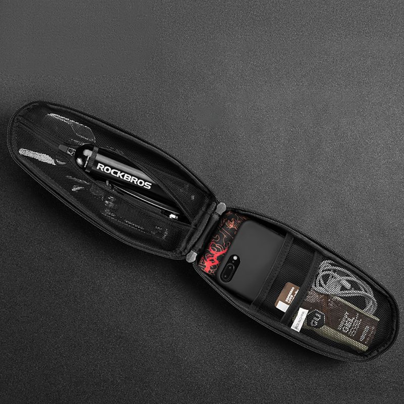 Сумка велосипедна на раму Rockbros B61 Bike Tube Bag L black 3
