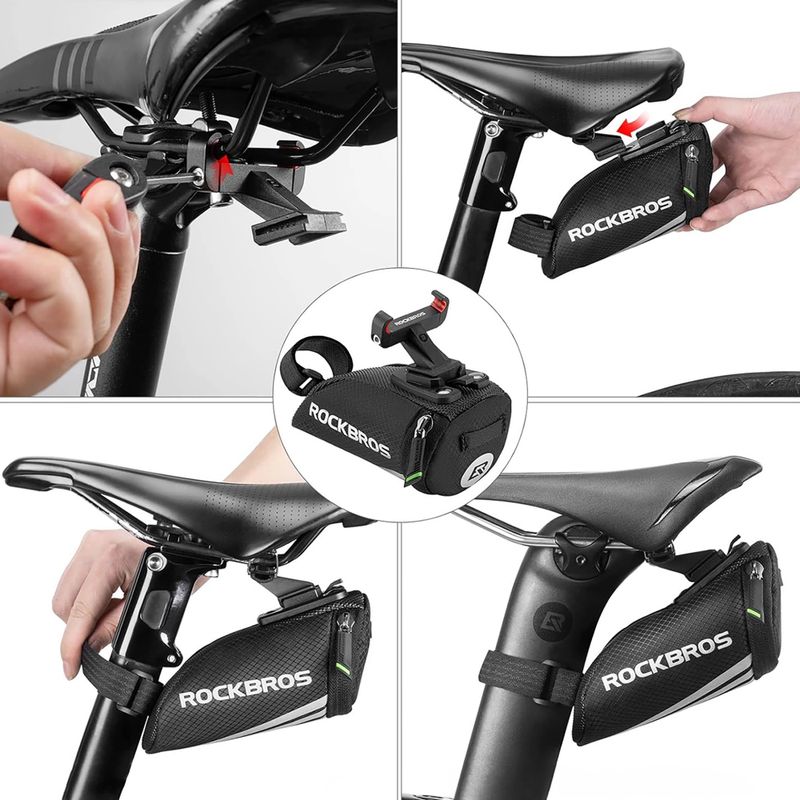 Сумка велосипедна під сідло Rockbros C28BK Bike Saddle Bag black 3