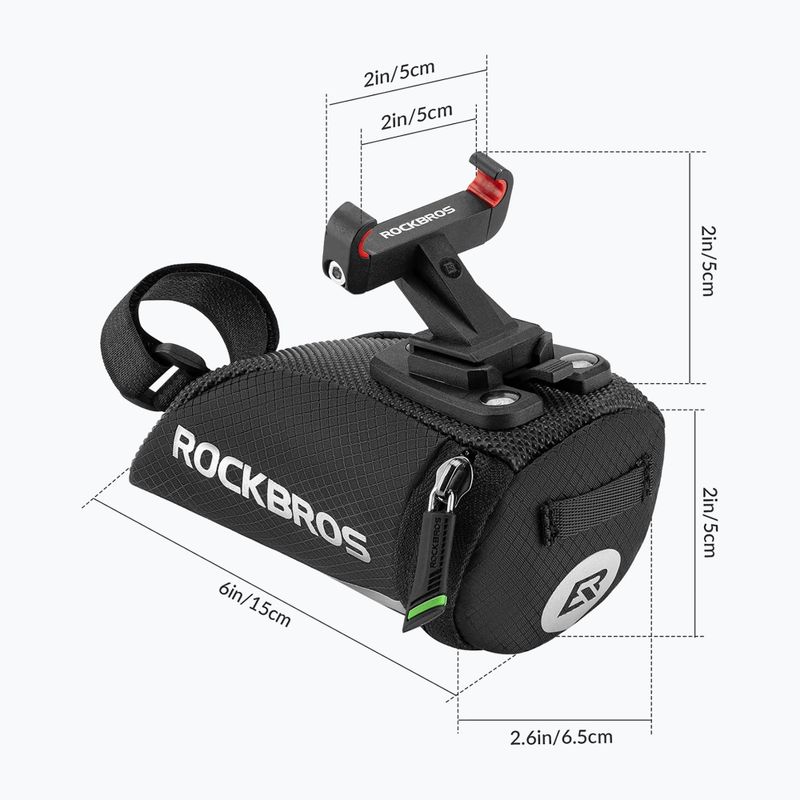 Сумка велосипедна під сідло Rockbros C28BK Bike Saddle Bag black 4
