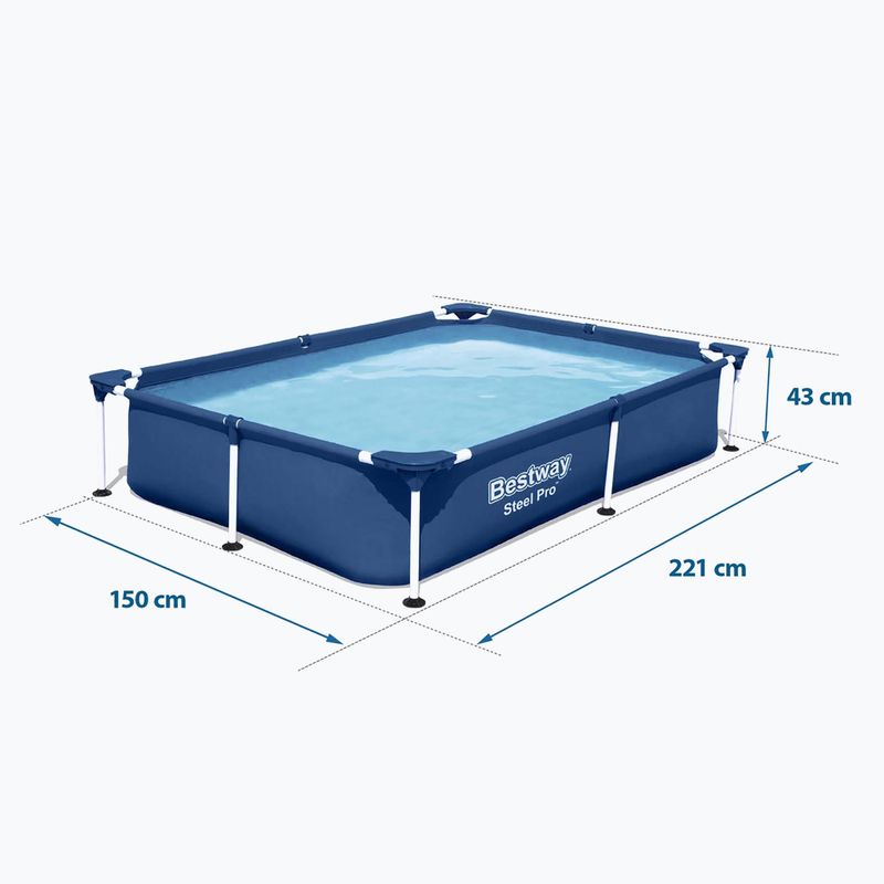 Басейн Bestway Steel Pro Pool 221 см блакитний 4