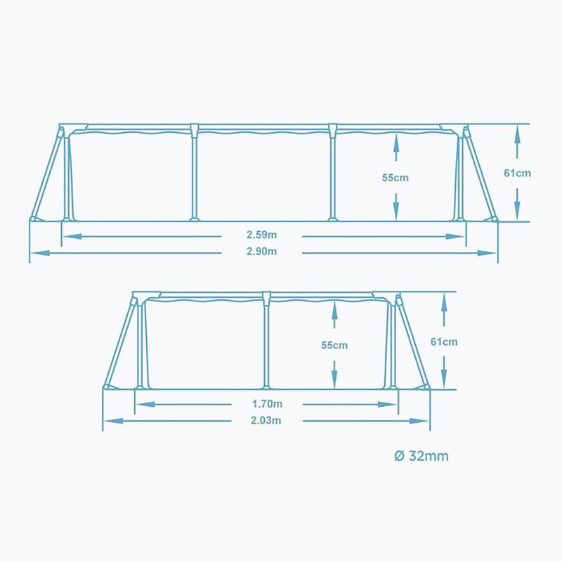 Басейн Bestway Steel Pro Pool 259 см блакитний 5