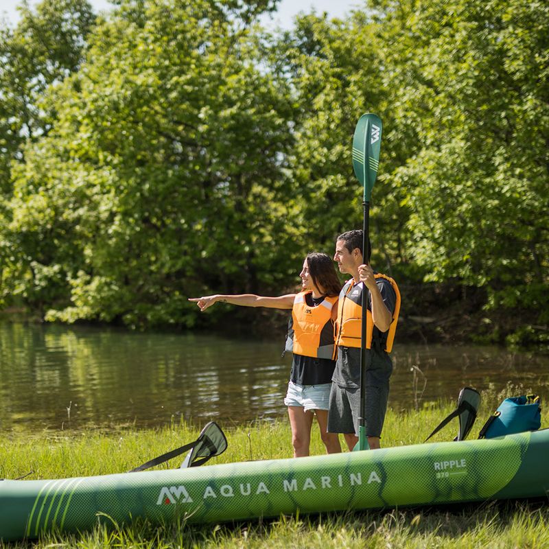 Надувна байдарка 3-х місна 12'2" Aqua Marina Recreational Canoe зелена Ripple-370 14