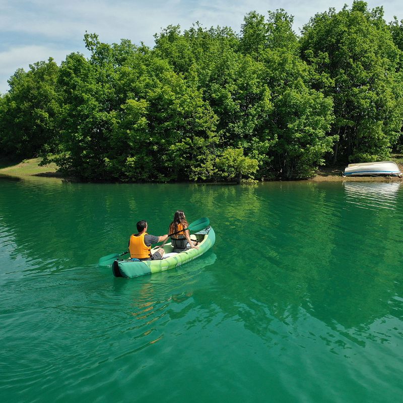 Надувна байдарка 3-х місна 12'2" Aqua Marina Recreational Canoe зелена Ripple-370 17