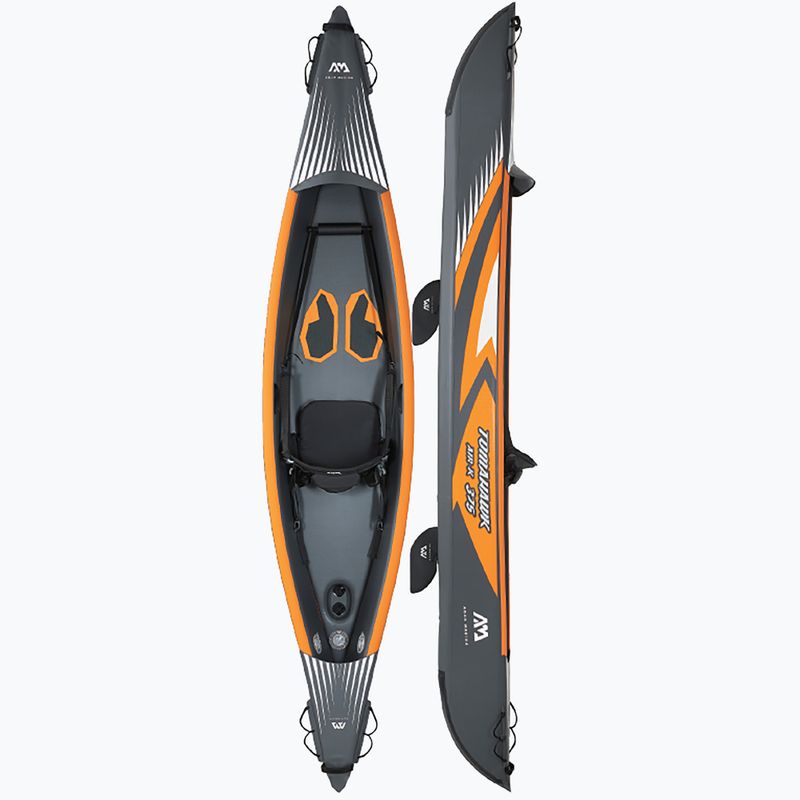 Надувна байдарка 1-місна 12’4″ Aqua Marina Tomahawk сіра Air-K 375 2