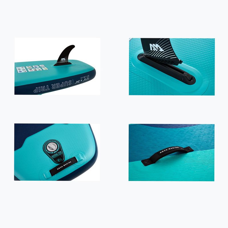 Набір дошка SUP надувна Aqua Marina Super Trip Essential 12'6" dark green 6
