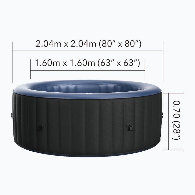 Басейн з гідромасажем 6-місне MSpa Comfort Bergen сірий 12