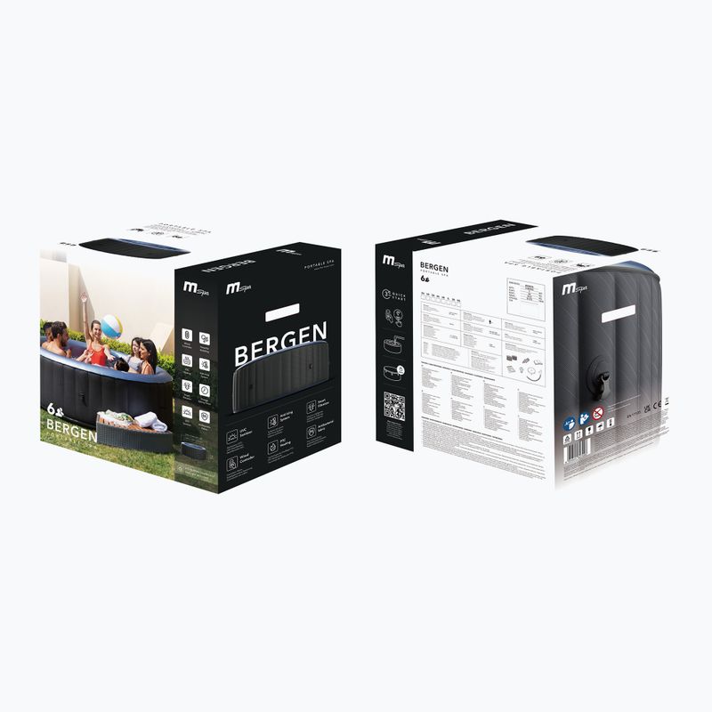 Басейн з гідромасажем 6-місне MSpa Comfort Bergen сірий 13