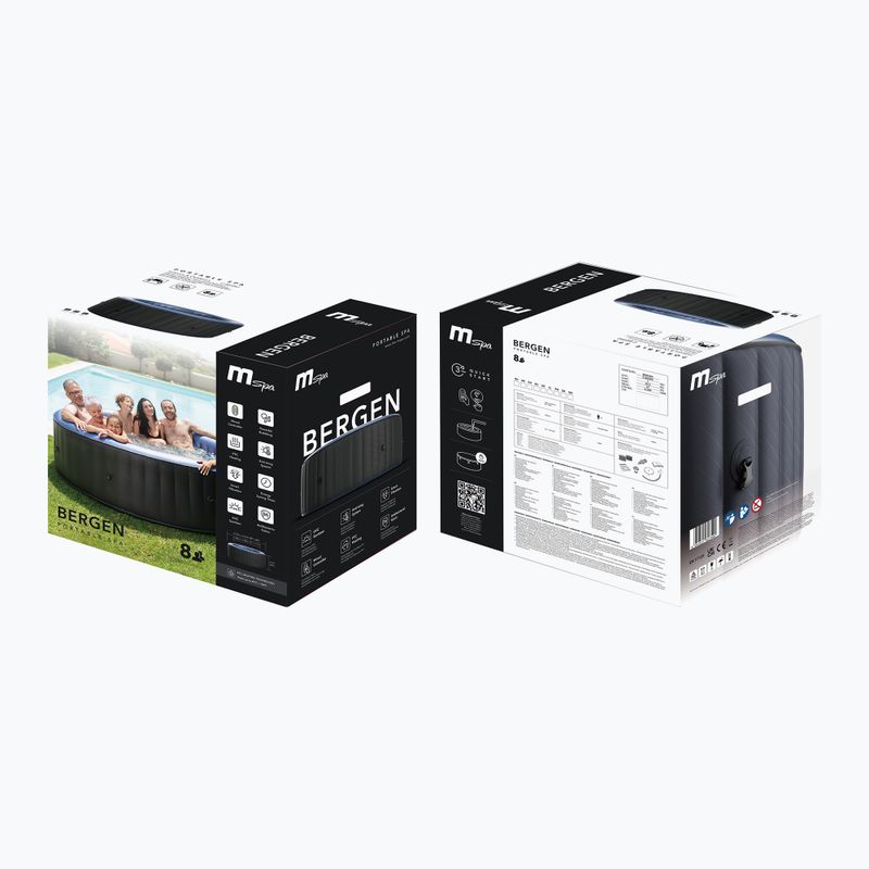 Басейн з гідромасажем 8-місне MSpa Comfort Bergen сірий 13