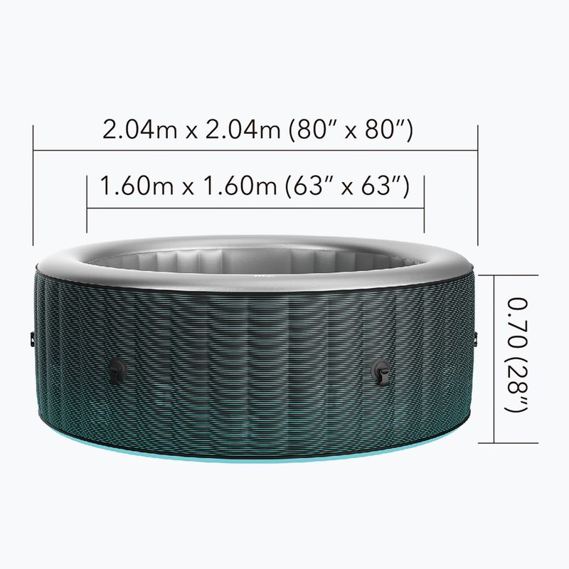 Басейн з гідромасажем 6-місне MSpa Comfort Starry сірий 16