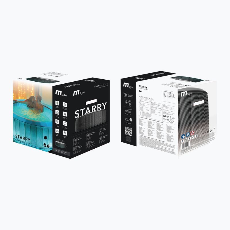 Басейн з гідромасажем 6-місне MSpa Comfort Starry сірий 17