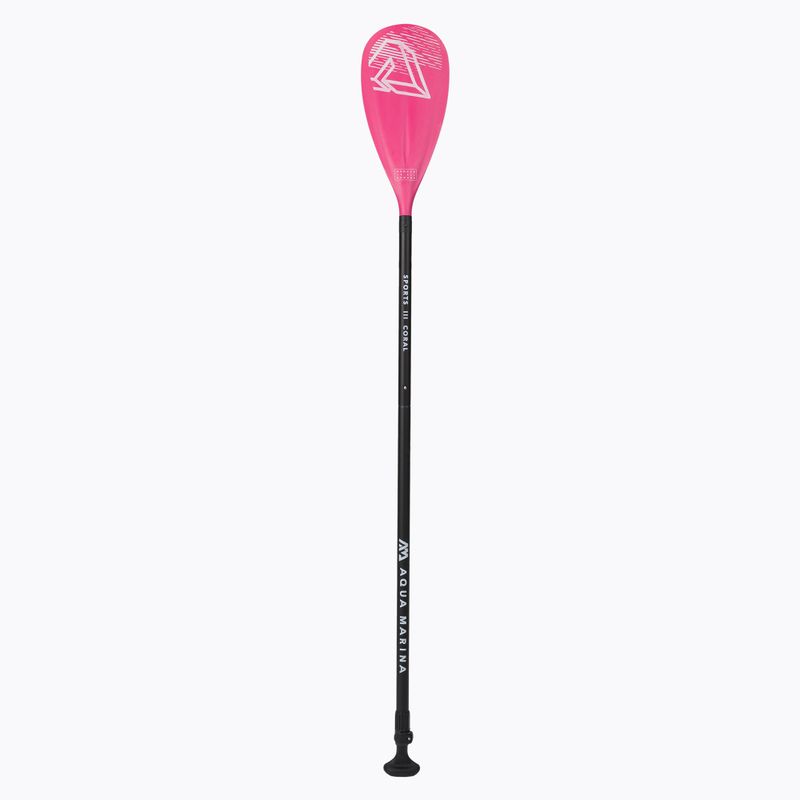 Весло для SUP з 3 частин Aqua Marina SPORTS III CORAL чорно-рожеве B0303624 2