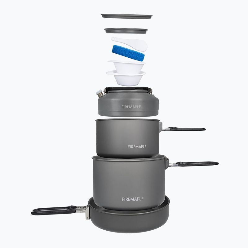 Набор посуду туристичного Fire-Maple Feast 4 black 2