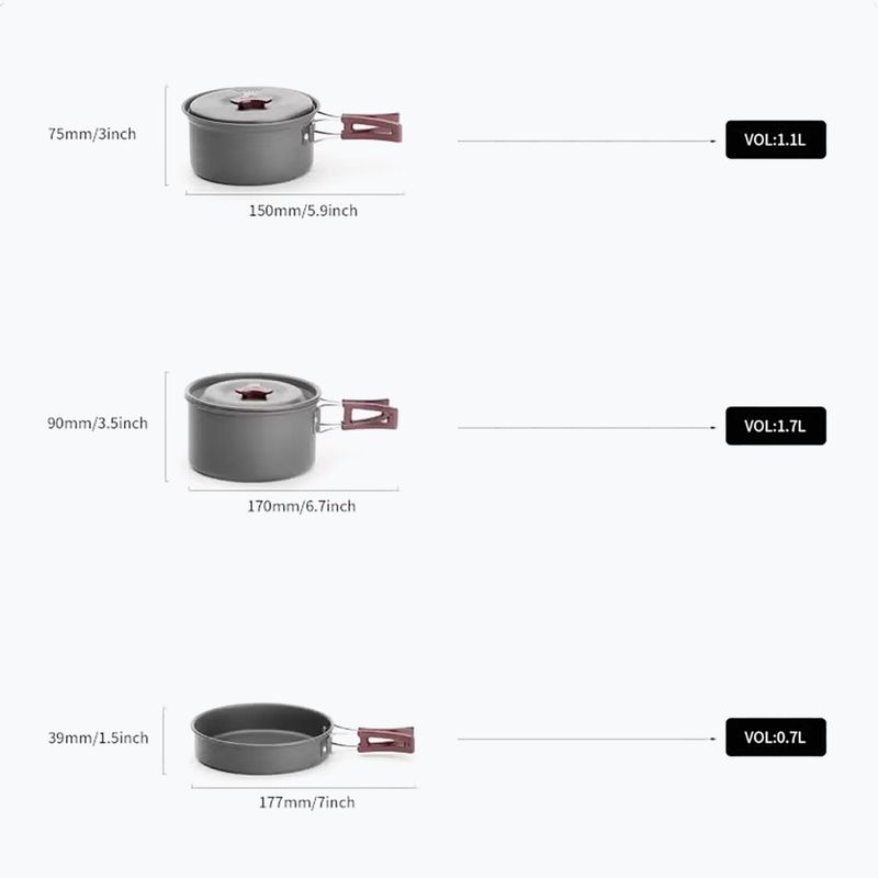 Набор посуду туристичного Fire-Maple FMC-202 3