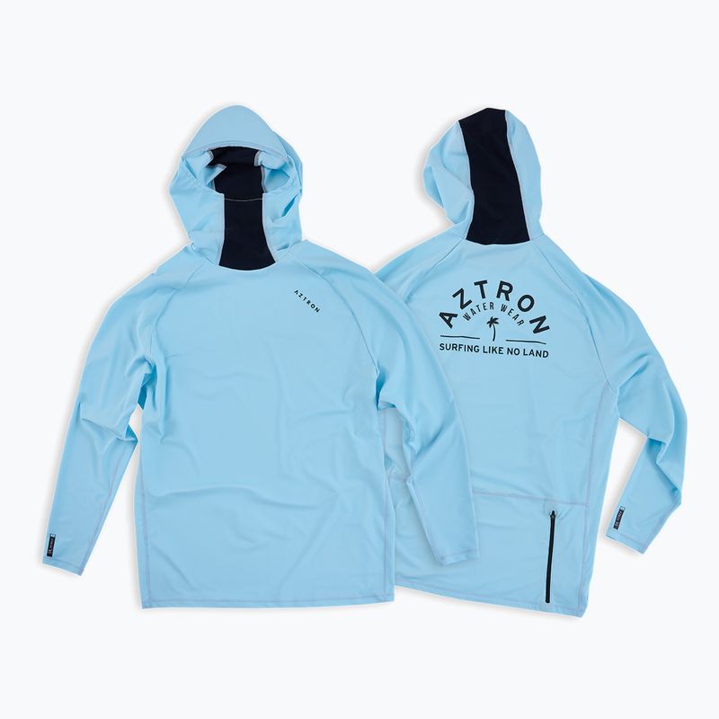Лонгслів для плавання чоловічий Aztron Surfing Hooded Rashguard 7