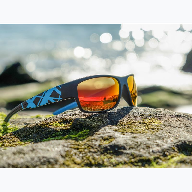 Окуляри сонцезахисні Aztron Avatar-X2 matt black/gloss blue/polarized sahara red mirror/brown 6