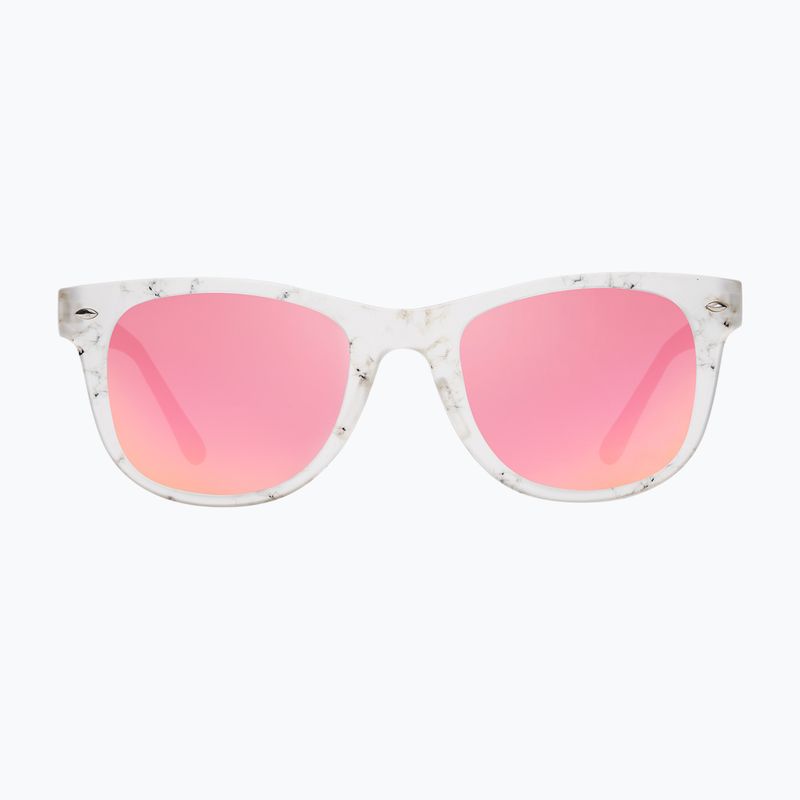 Окуляри сонцезахисні Aztron Party white marble print/polarized rose pink mirror/brown 2