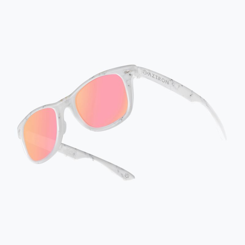 Окуляри сонцезахисні Aztron Party white marble print/polarized rose pink mirror/brown 4