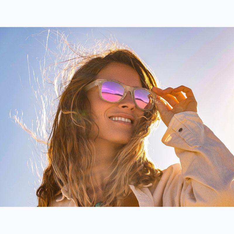 Окуляри сонцезахисні Aztron Party white marble print/polarized rose pink mirror/brown 6