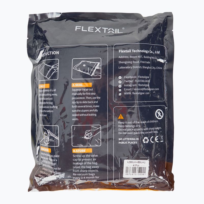 Набір вакумних мішків Flextail Vacuum 4pack L clear 2