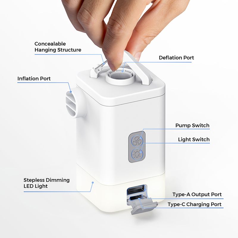 Насос електричний Flextail Max Pump 2 Plus white 7
