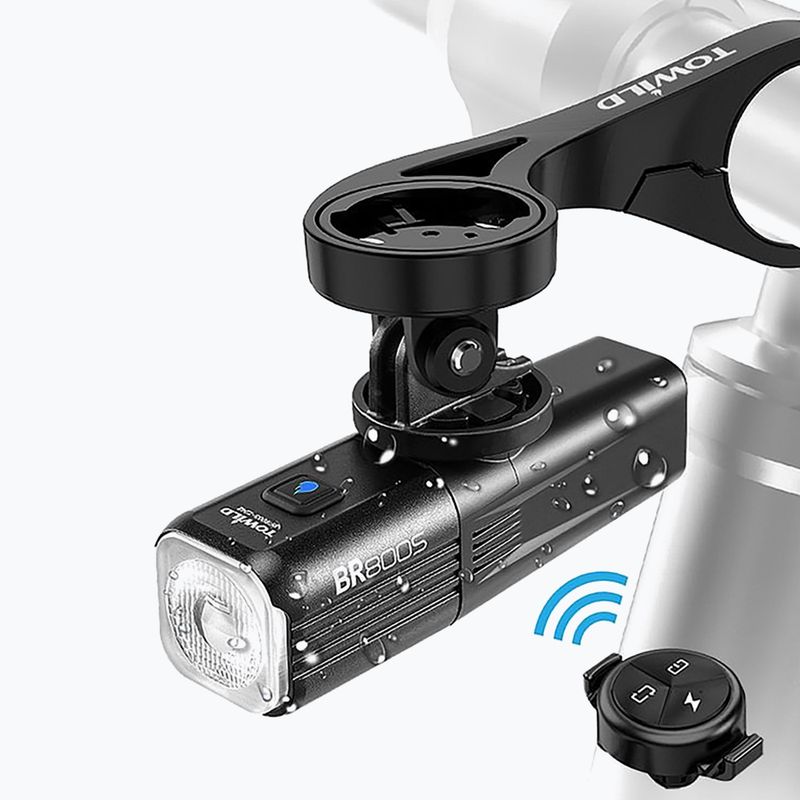 Ліхтарик велосипедний передній Towild BR800S black 3