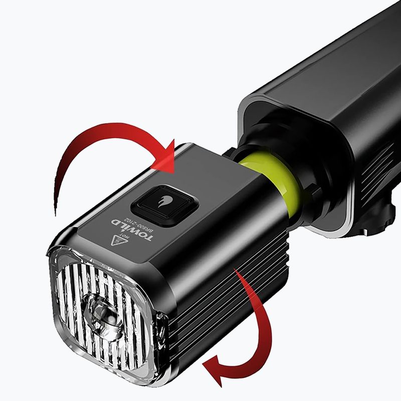 Ліхтарик велосипедний передній Towild BR800S black 4