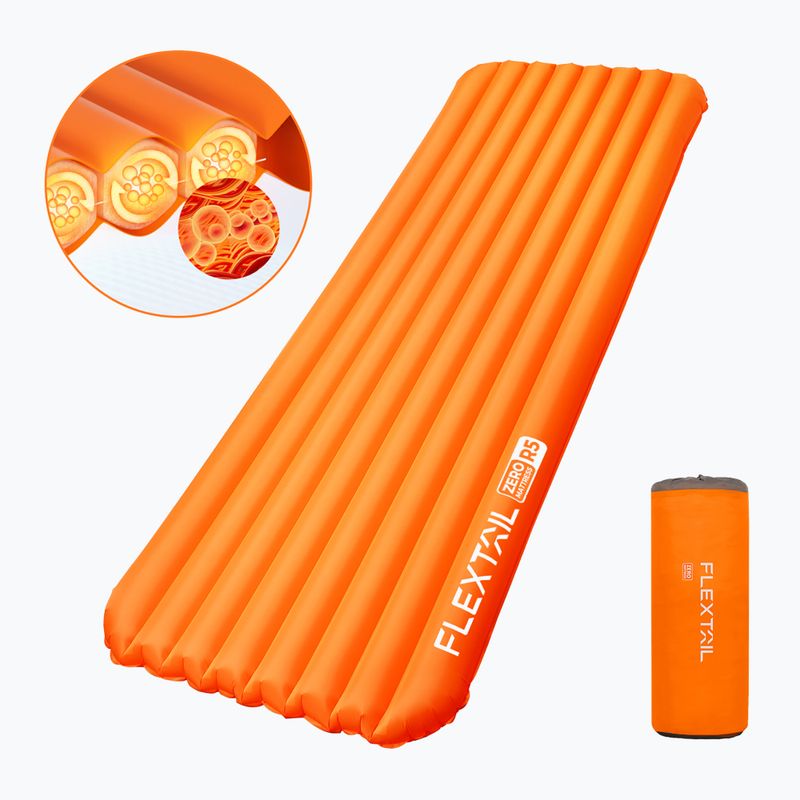 Матрац надувний Flextail Zero R05 Regular orange 2