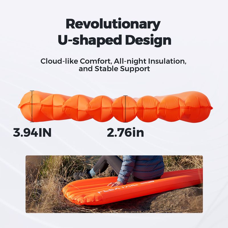 Матрац надувний Flextail Zero R05 Regular orange 10