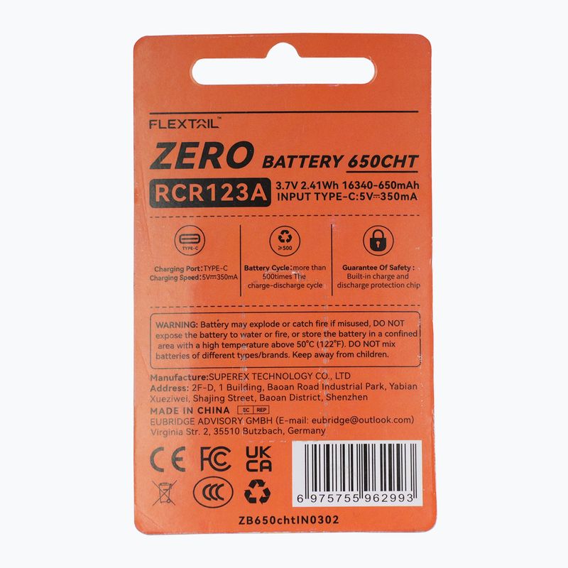 Акумулятор FLEXTAIL Zero 650 Cht orange 5