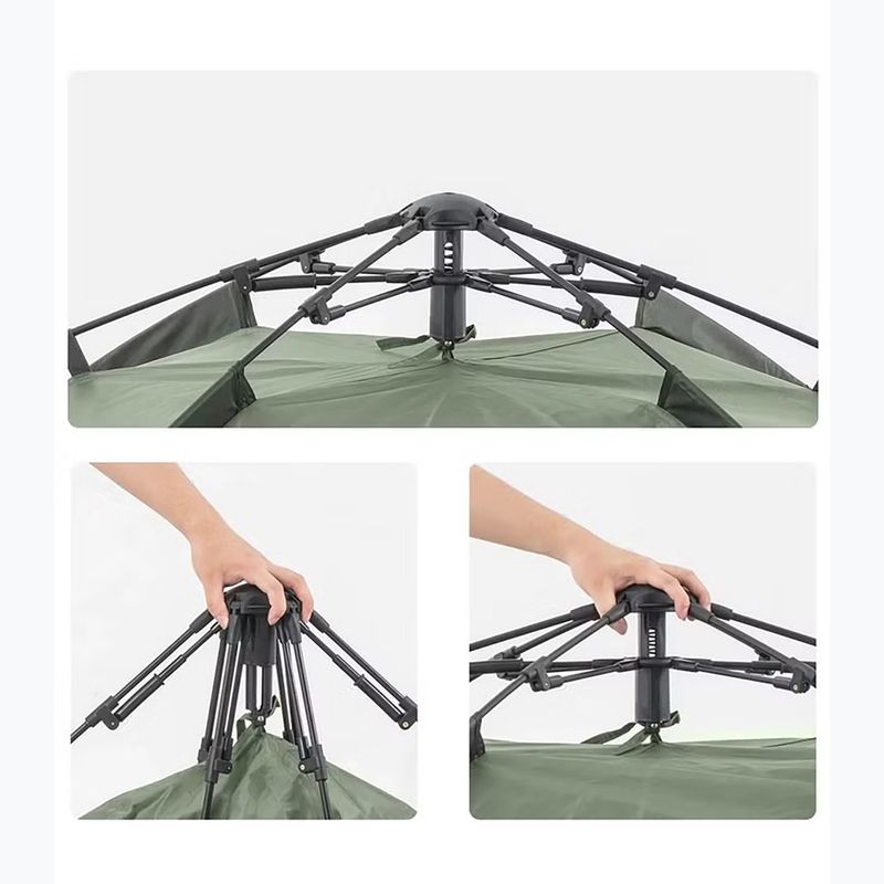Намет кемпінговий чотиримісний Naturehike Pop-Up 4 Automatic forest green 3