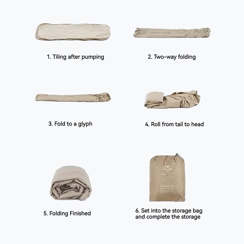 Диван надувний Naturehike Lanyue Double beige 3