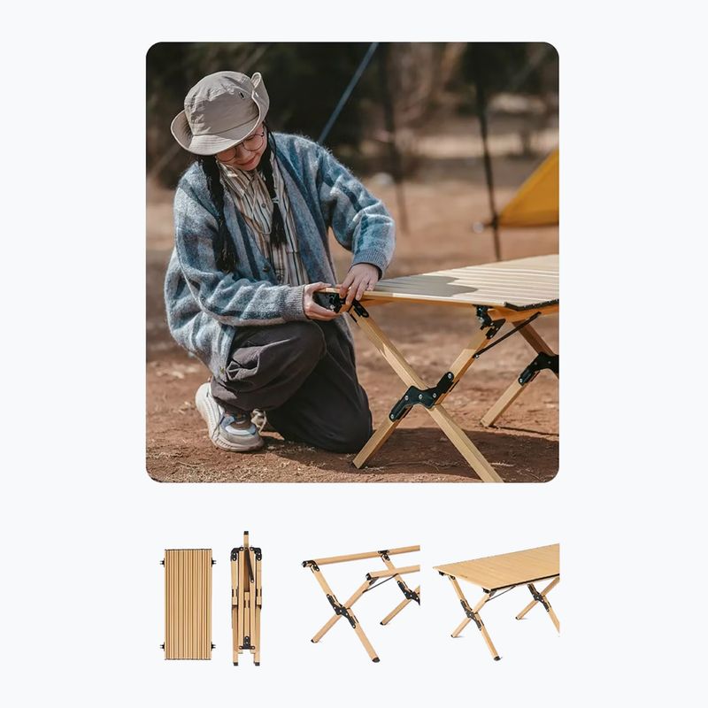 Стіл туристичний Naturehike Star Jane L01 M wood 3