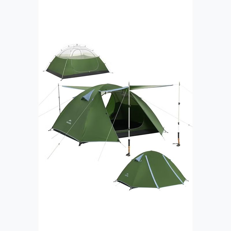 Намет трекінговий двомісний Naturehike Bleik 2 Type B forest green 2