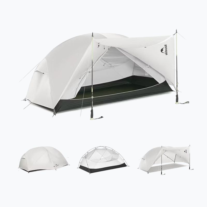 Намет трекінговий двомісний Naturehike Mongar Pro 2 20D light grey 2
