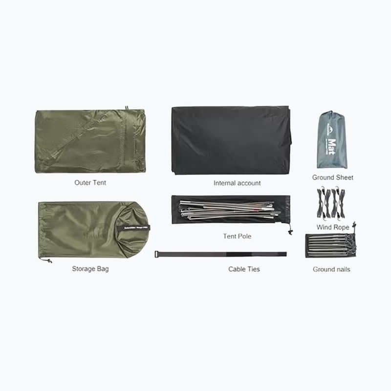 Намет трекінговий одномісний Naturehike Mongar Pro 1 20D olive 2