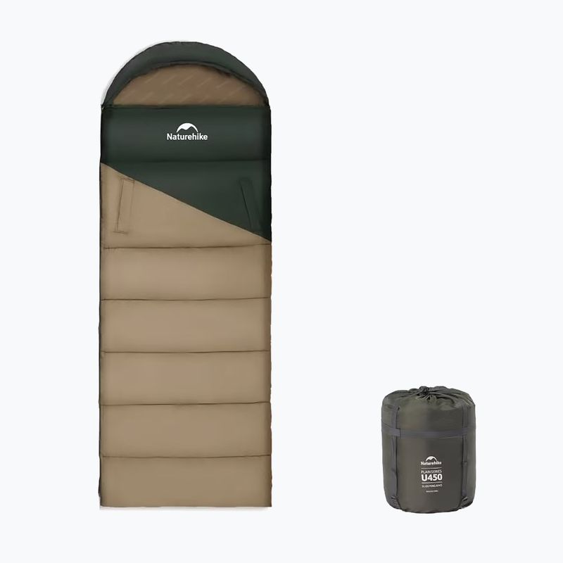 Спальний мішок Naturehike U450 Sunny Day Left navy blue/ligth blue 2