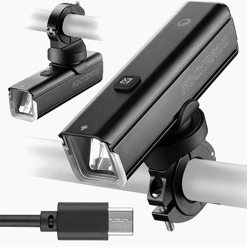 Ліхтарик велосипедний передній Rockbros 24610002001 Front Light 1000 Lumen black 3
