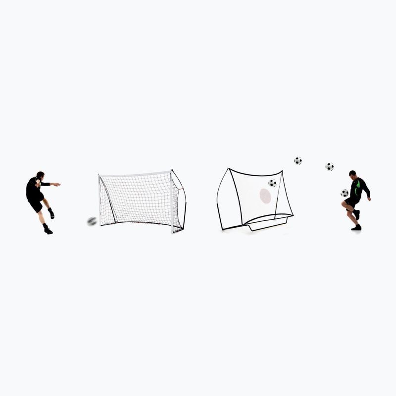 Ворота футбольні з ребаундером QuickPlay Kickster Academy Combo 240 x 150 cm білі QP0535