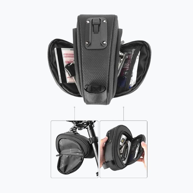Сумка велосипедна під сідло Rockbros C40 1,2 л black 4