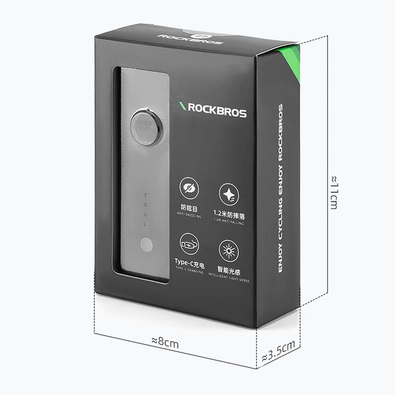 Ліхтарик велосипедний передній Rockbros 24510003 260 lm black 3