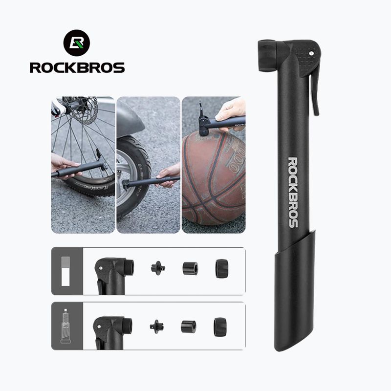 Насос велосипедний Rockbros 42520001 80psi black 2