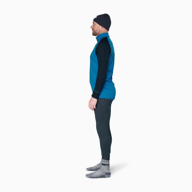 Кофта термоактивна чоловіча Devold Duo Active Merino 205 Zip Neck blue/ink 4
