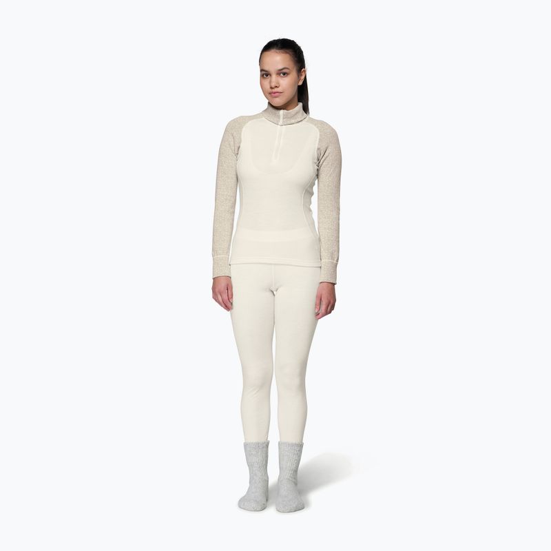 Кофта термоактивна жіноча Devold Duo Active Merino 205 Zip Neck raw white 2