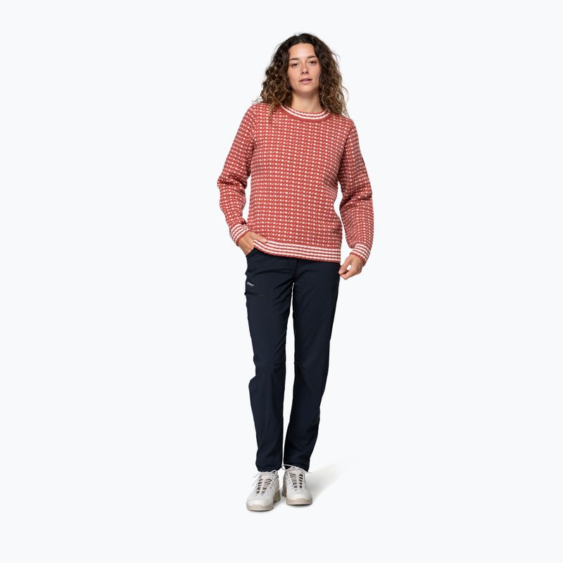 Светр Devold Islender Refined marsala/offwhite 2