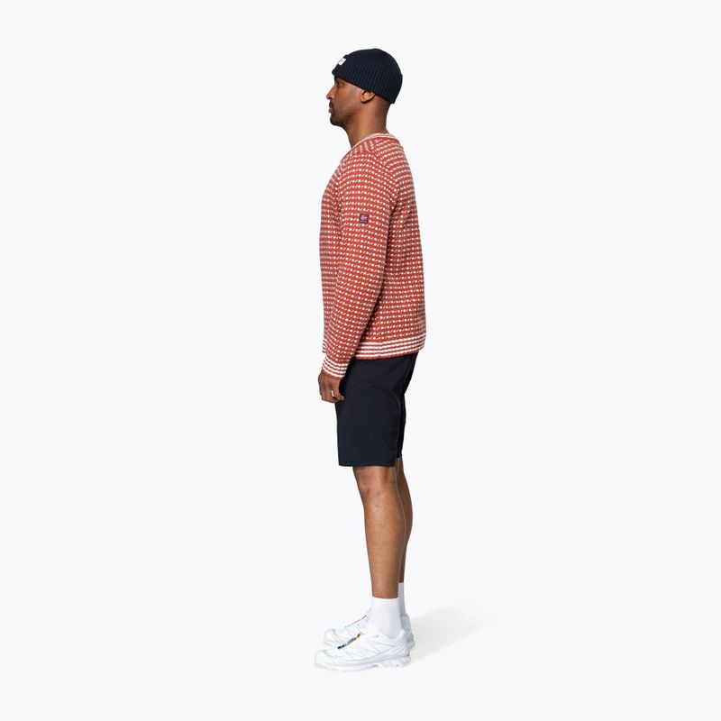 Светр Devold Islender Refined marsala/offwhite 7