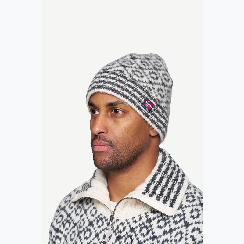 Шапка зимова Devold Svalbard Wool offwhite/anthracite 3