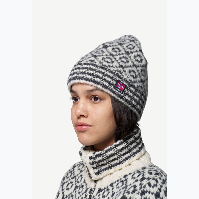 Шапка зимова Devold Svalbard Wool offwhite/grey 2