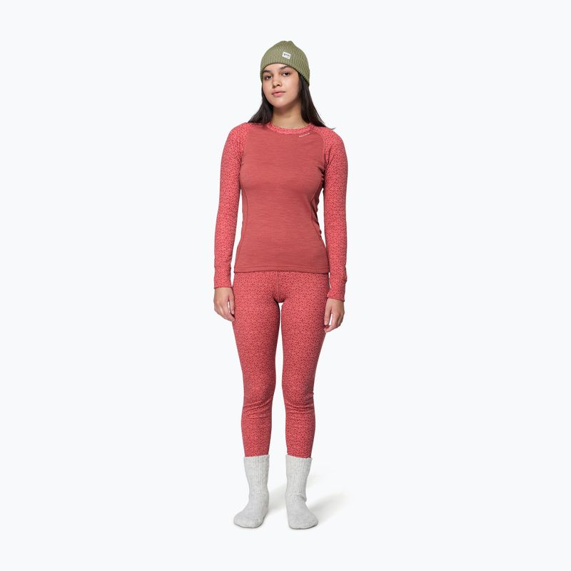 Кофта термоактивна жіноча Devold Duo Active Merino 205 marsala 2